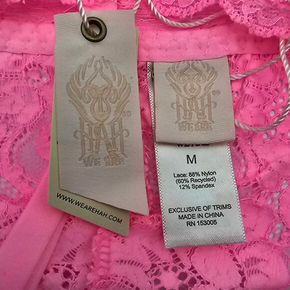 Free People We Are HAH Womans size M Chi Bralittle Bralette Rose Quartz Pink NEW - Picture 5 of 8